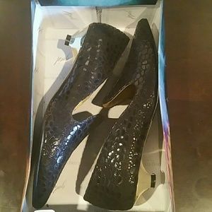 Trendy slip ons with kitten heel